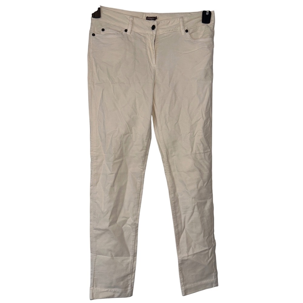 J McLaughlin Womens Cream Corduroy Skinny Pants Size 10‎